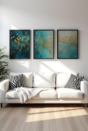 Wallity Huhu485S Pintura Decorativa en MDF con Marco (3 Piezas) 50 x 70 cm